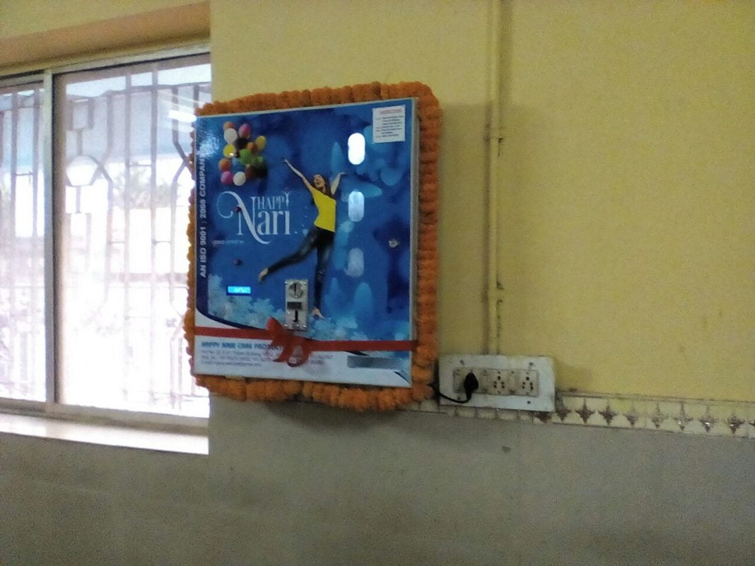 Automatic Sanitary Napkin Vending Machine Bhubaneswar Railway station 