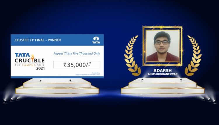 cluster winner Tata crucible quiz Adarsh Kumar Mohapatra